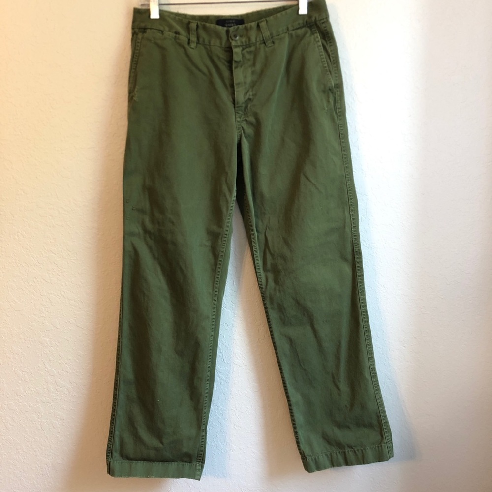 J. Crew High Waisted Wide Leg Cropped Chino